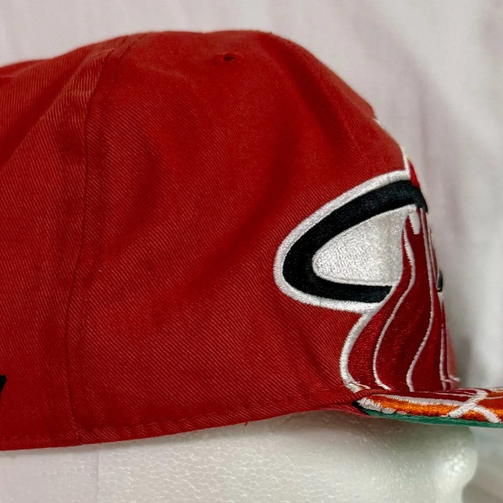 Miami Heat 47 Brand Snap Back Black and Red Hat One Size